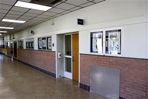 New exterior and entrance door to the BSMS Library 